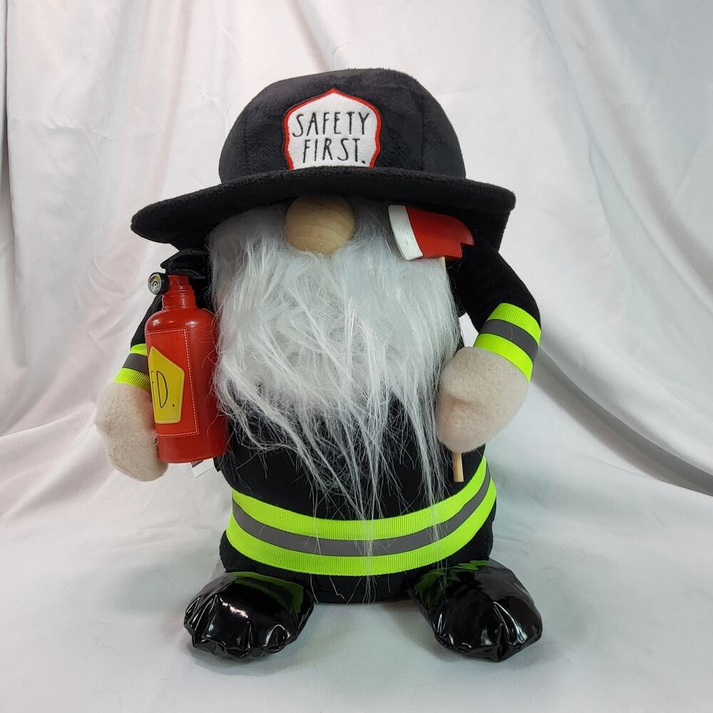 Rae Dunn Safety First Fireman Axe Fire Extinguisher Gnome Weighted Home Decor